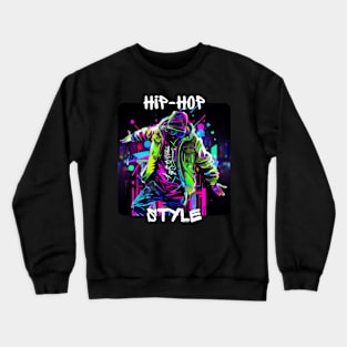 Man Dancing In Graffiti Look Hip-hop Style Crewneck Sweatshirt